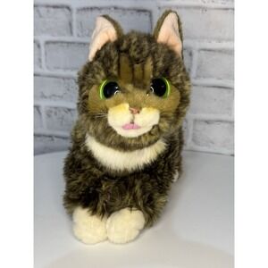 2014 CUDDLE BARN LIL BUB 18" BROWN/GRAY TABBY CAT PLUSH  GOOD JOB BUB!